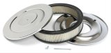Trans-Dapt Performance Chrome Air Cleaners 2146 Filter Assembly, 14 in. Diameter, Round, Flat Base, Steel, Chrome, 3 in. Filter Height, Each thumbnail 2
