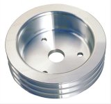 Trans-Dapt Performance Aluminum Crankshaft Pulleys 8878 Pulley, V-Belt, 3-Groove, 6.6 in., Aluminum, Natural, Chevy, Big Block, Short Pump, Each thumbnail 1