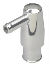 Trans-Dapt Performance PCV Valves 6068 Valve, 90 Degree, Billet Aluminum, Polished, 1.22 in. O.D., 3/8 in. Hose Barb, Each thumbnail 1