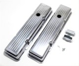 Trans-Dapt Performance Diecast Aluminum Valve Covers 6721 Covers, Stock Height, Cast Aluminum, Polished, Ball-Milled, Chevy, Small Block, Pair thumbnail 1