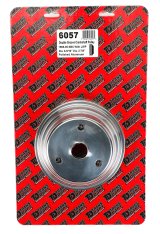 Trans-Dapt Performance Aluminum Crankshaft Pulleys 6057 Pulley, V-Belt, 2-Groove, 6.6 in., Aluminum, Polished, Chevy, Small Block, Long Pump, Each thumbnail 1