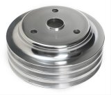 Trans-Dapt Performance Aluminum Crankshaft Pulleys 6058 Pulley, V-Belt, 3-Groove, Aluminum, Polished, Chevy, Small Block, Long Pump, Each thumbnail 3
