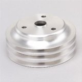 Trans-Dapt Performance Aluminum Crankshaft Pulleys 6058 Pulley, V-Belt, 3-Groove, Aluminum, Polished, Chevy, Small Block, Long Pump, Each thumbnail 5