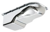 Trans-Dapt Performance OEM Replacement Oil Pans 9337 Pan, Steel, Chrome Plated, 4 qt., Pontiac, V8, Each thumbnail 2