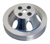 Trans-Dapt Performance Aluminum Water Pump Pulleys 8891 Pulley, V-Belt, 2-Groove, Aluminum, Polished, Chevy, Big Block, Short Pump, Each thumbnail 1