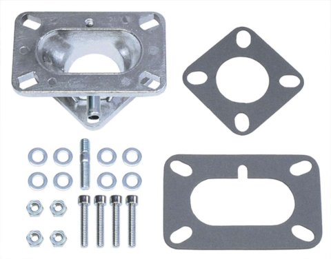 Trans-Dapt Performance Carburetor Adapters 2125 Adapter, Aluminum, Weber DGV, DGEV Series Carbs to Jeep 1-Barrel, 1.625 in. Height, Studs, Gaskets thumbnail 2