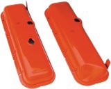 Trans-Dapt Performance OEM Reproduction Colormatch Valve Covers 9918 Covers, Stock Height, Steel, Orange, Plain, Chevy, Big Block, Pair thumbnail 2
