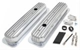 Trans-Dapt Performance Finned Aluminum Valve Covers 6607 Covers, Stock Height, Aluminum, Polished, Finned, Chevy, Small Block, Pair thumbnail 2