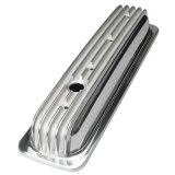 Trans-Dapt Performance Finned Aluminum Valve Covers 6607 Covers, Stock Height, Aluminum, Polished, Finned, Chevy, Small Block, Pair thumbnail 3