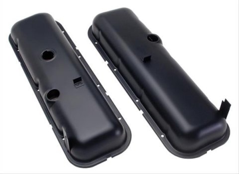 Trans-Dapt Performance PerfectMatch Valve Covers 8626 Covers, PerfectMatch, Perimeter Bolt Mounting, Steel, Black Powdercoated, Chevy, GMC, Big Block, Pair