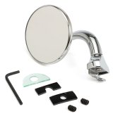 Trans-Dapt Performance Products Side View Mirrors 6976 CHROME STEEL 3" PEEP MIRROR thumbnail 1