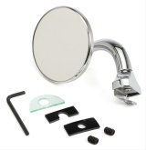 Trans-Dapt Performance Products Side View Mirrors 6976 CHROME STEEL 3" PEEP MIRROR thumbnail 3
