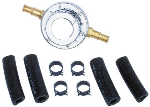 Trans-Dapt Performance Fuel Pressure Regulators 2329 Regulator, Chrome, 1- 6 lbs., 5/16 in., 3/8 in. Hose Barb Fittings, Clamps, Kit
