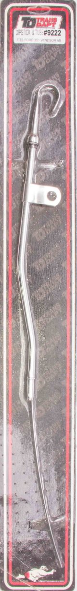 Trans-Dapt Performance Engine Oil Dipstick and Tube Kits 9222 with Tube, Engine, Steel, Chrome, Ford, 1969-1981, Small Block Windsor, Each thumbnail 2
