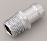 Trans-Dapt Performance Hose Adapters 9515 Fitting, Adapter, NPT to Barb, Straight, Steel, Chrome, 1/2 in. NPT, 5/8 in. Barb, Each thumbnail 2