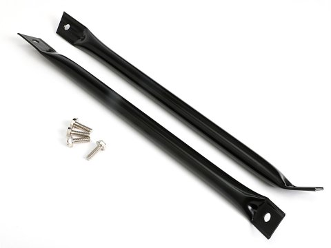 Trans-Dapt Performance Radiator Support Panels 9924 Bar; Satin Black; Pair