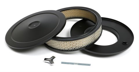 Trans-Dapt Performance Asphalt Black Air Cleaners 8641 Cleaner, Black, Round, Raised Base, 10 in. Diameter, White Paper Filter, 2.125 in. Filter Height, Each