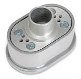 Trans-Dapt Performance Aluminum Valve Cover Breathers 6617 Breather, Round, Push-in, Shielded, Finned Top, Aluminum, Polished, 1.25 in. Hole Size, Each thumbnail 1