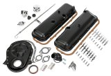 Trans-Dapt Performance PerfectMatch Powdercoated Engine Dress-Up Kits 3060 Kit, PerfectMatch, Steel, Asphalt Black Powdercoated, Chevy, Big Block, Kit thumbnail 3