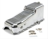 Trans-Dapt Performance Products Oil Pans 9023 OIL PAN FINNED ALUMINUM SBC 305-350 1980-85 thumbnail 1