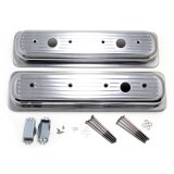 Trans-Dapt Performance Diecast Aluminum Valve Covers 6724 Covers, Stock Height, Cast Aluminum, Polished, Ball-Milled, Centerbolt, Chevy, Small Block, Pair thumbnail 2