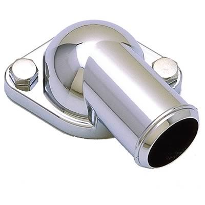 Trans-Dapt Performance Chrome Water Necks 9230 Neck, Zinc Alloy, Plated, O-Ring, 90 Degree, Pontiac, V8, Each