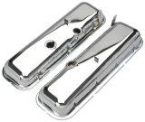 Trans-Dapt Performance Chrome Valve Covers 9503 Covers, Stock Height, Steel, Chrome, Plain, Chevy, Big Block, Pair thumbnail 3