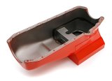 Trans-Dapt Performance Drag Race Oil Pans 9726 Pan, Steel, Orange, 7 qt., Chevy, Small Block, Each thumbnail 1