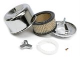 Trans-Dapt Performance Chrome Air Cleaners 2399 Cleaner Assembly, Chrome, 4 5/8 in. Diameter, Closed Style, Paper Element, 2.062 in./2.625 in. Inlet, Each thumbnail 1