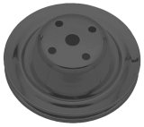 Trans-Dapt Performance Powdercoated Pulleys 8604 Water Pump Pulley, Steel, 1-Groove, 6.3 in. Dia., Satin Black Powdercoat, Chevy, Small Block, Long Pump, Each thumbnail 2