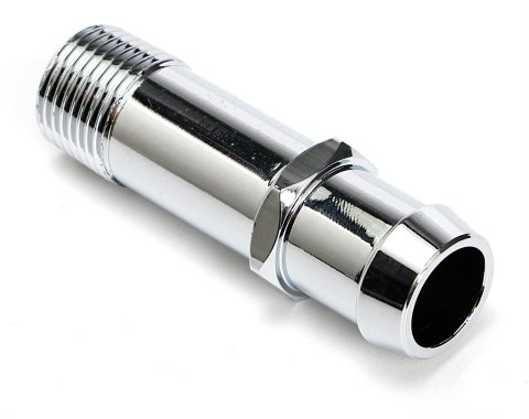 Trans-Dapt Performance NPT to Hose Barb Fittings 9522 Fitting, Adapter, Barb, Straight, Aluminum, Chrome, 1/2 in. NPT, 3/4 in. Barb, Each