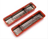 Trans-Dapt Performance Products Valve Covers 9956 CHEVY 327 LOGO SHORT ORANGE POWDER COATED VALVE COVERS thumbnail 1