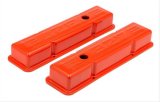 Trans-Dapt Performance Products Valve Covers 9956 CHEVY 327 LOGO SHORT ORANGE POWDER COATED VALVE COVERS thumbnail 2