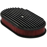 Trans-Dapt Performance Products Air Cleaners 7468 Cleaner, Black Finned Oval Cleaner Kit 15" X 2" Paper Element Full Finned Style thumbnail 1