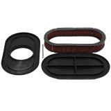 Trans-Dapt Performance Products Air Cleaners 7468 Cleaner, Black Finned Oval Cleaner Kit 15" X 2" Paper Element Full Finned Style thumbnail 4