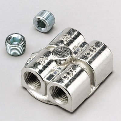 Trans-Dapt Performance Spin-On Oil Filter Bypass Adapters 1413 Adapter, Bypass, Spin-On, Aluminum, Natural, 3/4-16 in. Thread, 1/2 in. NPT Inlet/Outlet, Each thumbnail 2