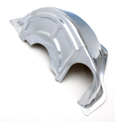 Trans-Dapt Performance Flexplate Dust Covers 9417 Cover, Steel, Chrome, GM Powerglide, Each
