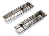 Trans-Dapt Performance Chrome Valve Covers 9853 Covers, Tall, Steel, Chrome, 327 Logo, Chevy, Small Block, Pair thumbnail 1