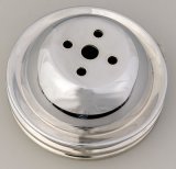 Trans-Dapt Performance Chrome Water Pump Pulleys 9815 Pulley, V-Belt, 2-Groove, Steel, Chrome, Chevy, Big Block, Short Pump, Each thumbnail 2