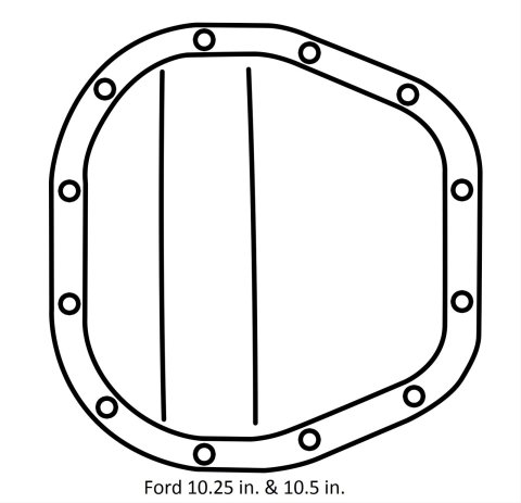 Trans-Dapt Performance Chrome 12 Bolt Ford 10.25/10.5 Inch Differential Cover 9046 Cover, Steel, Chrome, Ford, 10.25 in., 10.5 in., 12-Bolt, Truck, Kit