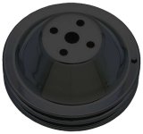 Trans-Dapt Performance Powdercoated Pulleys 8601 Water Pump Pulley, Steel, 2-Groove, 6.4 in. Dia., Satin Black Powdercoat, Chevy, Small Block, Short Pump, Each thumbnail 2