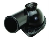 Trans-Dapt Performance Powdercoated O-Ring Water Necks 8635 Neck, Zinc Alloy, Black Powdercoated, 15 Degree, Chevy, GMC, Pontiac, Each thumbnail 2