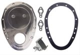Trans-Dapt Performance Billet Aluminum Timing Chain Covers 6015 Cover, 1-Piece, Includes Pointer, Includes Gasket, Aluminum, Natural, Chevy, Small Block, Each thumbnail 1
