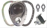 Trans-Dapt Performance Billet Aluminum Timing Chain Covers 6015 Cover, 1-Piece, Includes Pointer, Includes Gasket, Aluminum, Natural, Chevy, Small Block, Each thumbnail 2
