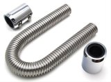 Trans-Dapt Performance Stainless Steel Radiator Hose Kits 8200 Hose, Steel, Polished, 12 in. Length, with 1.25 in., 1.50 in. Adapter Ends, Polished, Each thumbnail 1