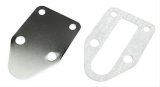 Trans-Dapt Performance Products Fuel Pump Block-Off Plates 2054 SBC CHROME PLAIN FUEL PUMP BLOCK OFF PLATE thumbnail 3
