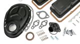 Trans-Dapt Performance PerfectMatch Powdercoated Engine Dress-Up Kits 3053 Kit, PerfectMatch, Steel, Asphalt Black Powdercoated, Chevy, Small Block, Kit thumbnail 4