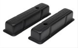 Trans-Dapt Performance Products Valve Covers 8679 CHEVY 327 LOGO TALL ASPHALT BLACK POWDER COATED VALVE COVERS thumbnail 1