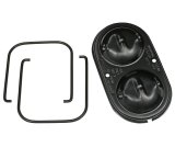 Trans-Dapt Performance Products Master Cylinder Reservoir Covers 7342 Cover, 3" X 5 3/4" Black Brake Cover thumbnail 2