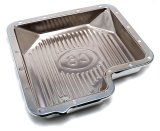Trans-Dapt Performance Transmission Pans 9125 Pan, Stock, Steel, Chrome, Finned, Ford, C-6, Each thumbnail 1
